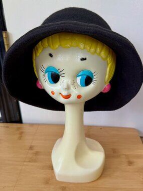 Vintage Style Wool Cloche Hat Elegant Winter Bucket Bow Hat for Women